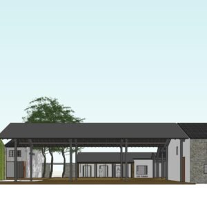2.全套新中式民宿建筑CAD施工图+SU模型+效果图