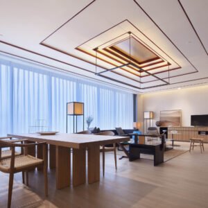 4.新中式江南风民宿室内CAD施工图+SU模型+效果图
