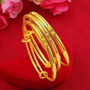 Eternal Bond Sand Gold Bangle Bracelet